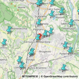 Mappa Via Giovanni Falcone e Paolo Borsellino, 23870 Cernusco Lombardone LC, Italia (2.9355)