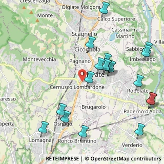 Mappa Via Giovanni Falcone e Paolo Borsellino, 23870 Cernusco Lombardone LC, Italia (2.40211)