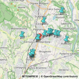 Mappa Via Giovanni Falcone e Paolo Borsellino, 23870 Cernusco Lombardone LC, Italia (1.67188)