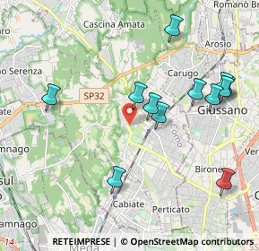 Mappa Via R. Vitali, 22066 Mariano Comense CO, Italia (2.10417)