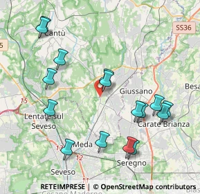Mappa Via R. Vitali, 22066 Mariano Comense CO, Italia (4.28563)