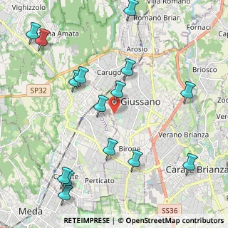 Mappa Via Filippo Turati, 20833 Giussano MB, Italia (2.544)