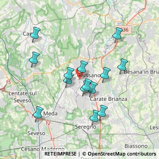 Mappa Via Filippo Turati, 20833 Giussano MB, Italia (3.57214)