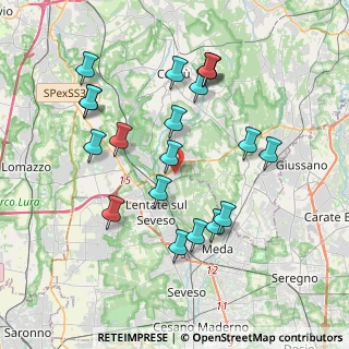 Mappa Via della Risera, 22060 Novedrate CO, Italia (3.8455)