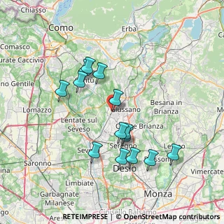 Mappa Via San Francesco, 22066 Mariano Comense CO, Italia (6.97643)