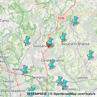Mappa Via Monte Rosa, 20843 Verano Brianza MB, Italia (6.6)