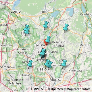 Mappa Via Monte Rosa, 20843 Verano Brianza MB, Italia (6.82357)