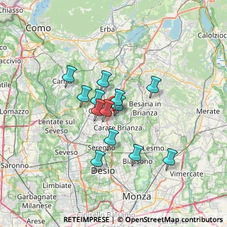 Mappa Via Monte Rosa, 20843 Verano Brianza MB, Italia (5.16154)