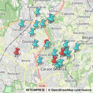 Mappa Via Monte Rosa, 20843 Verano Brianza MB, Italia (1.978)