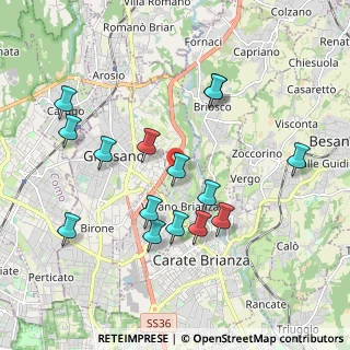 Mappa Via Monte Rosa, 20843 Verano Brianza MB, Italia (1.91267)