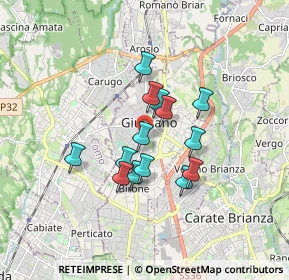 Mappa Via Guglielmo Marconi, 20833 Giussano MB, Italia (1.27)