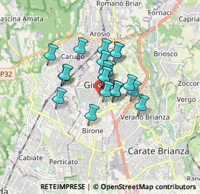Mappa Via Guglielmo Marconi, 20833 Giussano MB, Italia (1.107)