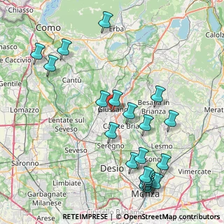 Mappa Via Guglielmo Marconi, 20833 Giussano MB, Italia (9.5865)