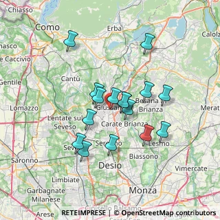 Mappa Via Guglielmo Marconi, 20833 Giussano MB, Italia (5.83063)