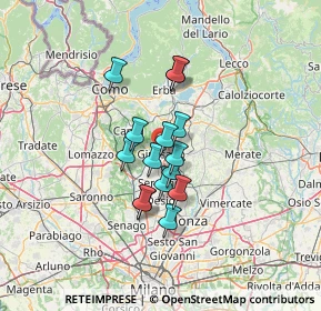 Mappa Via Guglielmo Marconi, 20833 Giussano MB, Italia (9.02867)