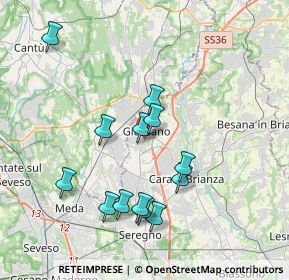 Mappa Via Guglielmo Marconi, 20833 Giussano MB, Italia (3.61538)