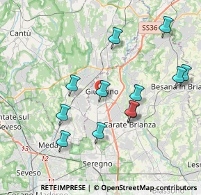 Mappa Via Guglielmo Marconi, 20833 Giussano MB, Italia (3.84917)