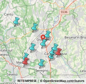 Mappa Via Guglielmo Marconi, 20833 Giussano MB, Italia (3.46)