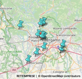 Mappa Via Privata Masnada, 24035 Mozzo BG, Italia (5.36429)