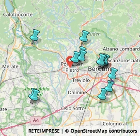 Mappa Via F.lli Bandiera, 24048 Treviolo BG, Italia (7.13667)