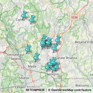 Mappa Via Alberto da Giussano, 22066 Mariano Comense CO, Italia (3.02938)