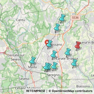 Mappa Via Alberto da Giussano, 22066 Mariano Comense CO, Italia (4.05818)