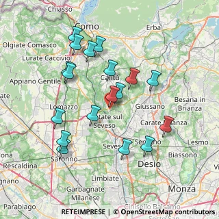 Mappa Via Vecchia Canturina, 22060 Novedrate CO, Italia (7.35278)