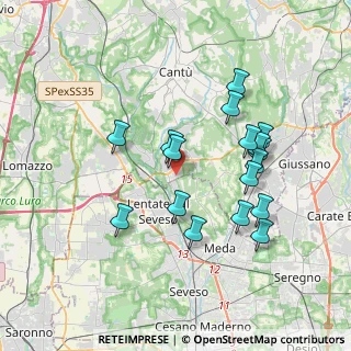 Mappa Via Vecchia Canturina, 22060 Novedrate CO, Italia (3.48235)