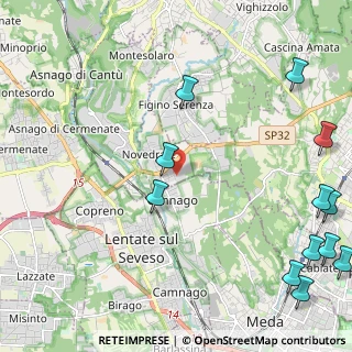 Mappa Via Vecchia Canturina, 22060 Novedrate CO, Italia (3.20917)