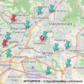 Mappa Via Monte Canto Alto, 24125 Bergamo BG, Italia (2.8625)