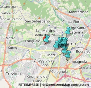 Mappa Piazzale Risorgimento, 24128 Bergamo BG, Italia (1.34846)