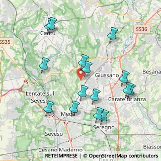 Mappa Via dei Cipressi, 22066 Mariano Comense CO, Italia (4.146)