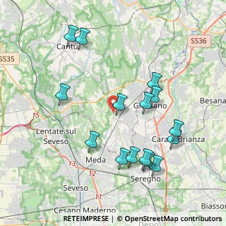 Mappa Via dei Cipressi, 22066 Mariano Comense CO, Italia (4.16267)
