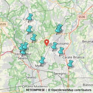 Mappa Via dei Cipressi, 22066 Mariano Comense CO, Italia (3.875)