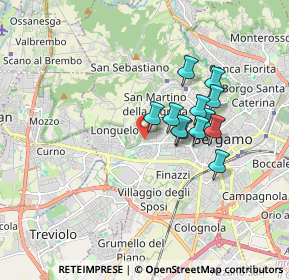 Mappa Via Lidice, 24128 Bergamo BG, Italia (1.355)