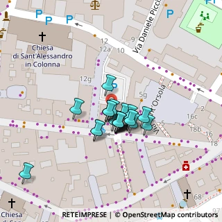 Mappa Via Sant'Orsola, 24122 Bergamo BG, Italia (0.00417)