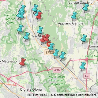 Mappa Via Leonardo da Vinci, 22070 Locate Varesino CO, Italia (4.96368)