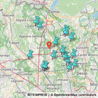 Mappa Via Cavour, 22070 Bregnano CO, Italia (7.42706)