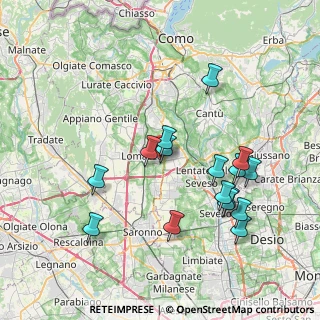 Mappa Via Cavour, 22070 Bregnano CO, Italia (7.63938)