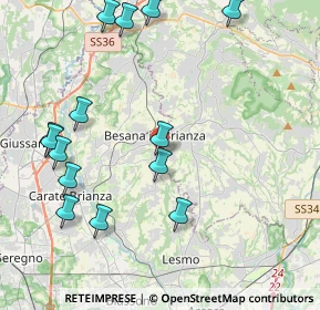 Mappa Via Papa Giovanni XXIII, 20842 Besana In Brianza MB, Italia (4.825)