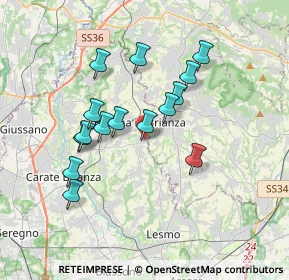 Mappa Via Giosuè Borsi, 20842 Besana In Brianza MB, Italia (3.13267)