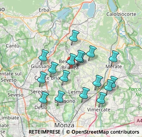 Mappa Via Giosuè Borsi, 20842 Besana In Brianza MB, Italia (6.43176)