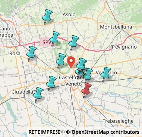 Mappa 31039 Castello di Godego TV, Italia (5.72071)