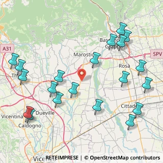 Mappa Via Olmi, 36060 Schiavon VI, Italia (10.505)
