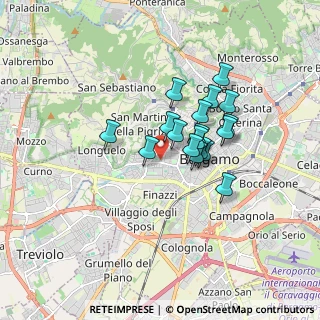Mappa 24128 Bergamo BG, Italia (1.23667)