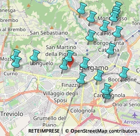 Mappa 24128 Bergamo BG, Italia (2.288)