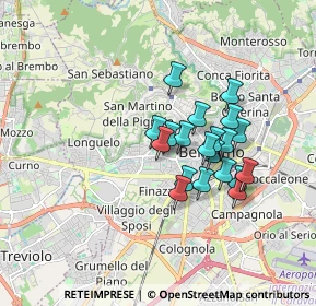 Mappa 24128 Bergamo BG, Italia (1.3415)