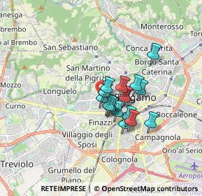 Mappa 24128 Bergamo BG, Italia (1.08824)