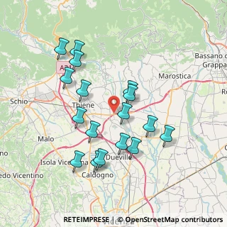 Mappa Via Villa Capra, 36030 Sarcedo VI, Italia (7.10706)