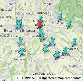 Mappa Via E.Vismara, 23880 Casatenovo LC, Italia (1.86389)